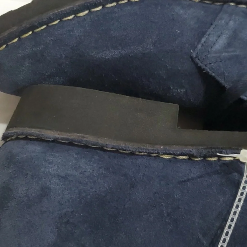 Polo Ralph Lauren navy Blue suede Talan Chukka lace up oxford boots size 8.5 new
